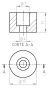 Paragolpe puerta 14mm