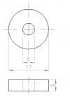 Arandela d.e. 17 mm d.i. 5 mm esp. 5 mm 