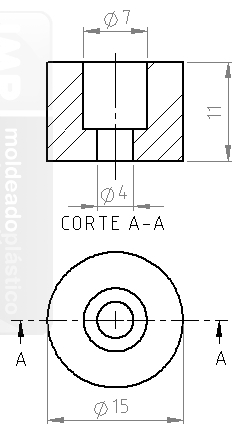 Paragolpe puerta 14mm